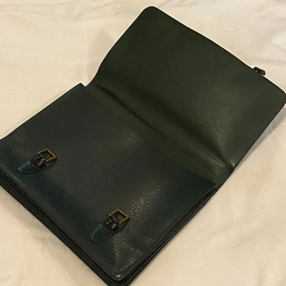Vintage Louis Vuitton Taiga Tashkent Epicea Green Brief Case **Flaws**